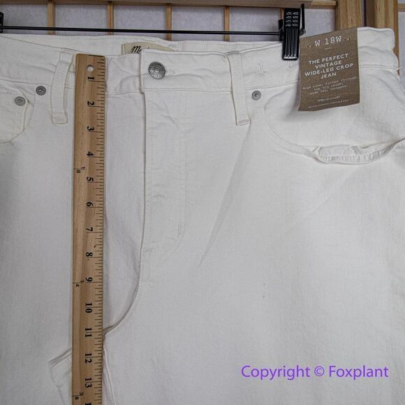 NEW Madewell The Plus Perfect Vintage Wide-Leg Crop Jean, 18W - Picture 6 of 16